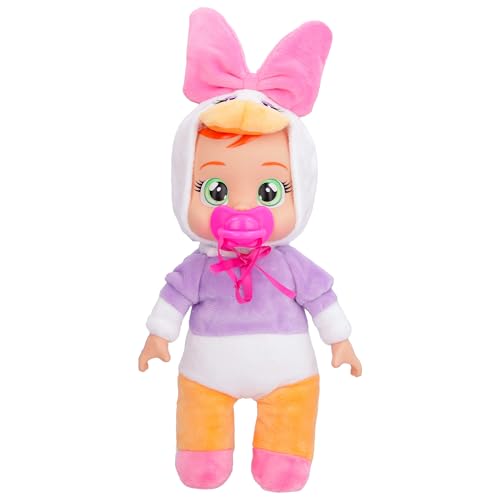 Baby Papageien Tiny Cuddles Disney Daisy, weiche Babypuppe, inspiriert von Disney Daisy, weint echte Tränen, Spielzeug für Mädchen und Jungen ab 18 Monaten von Cry Babies