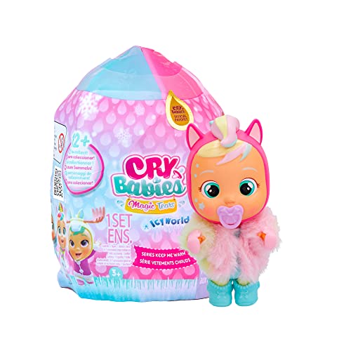 CRY BABIES MAGIC TEARS Icy World Keep Me Warm, Überraschungspuppe zum Sammeln, die weint. Mit 7 Accessoires, Geschenkspielzeug für Kinder +3 Jahre von Cry Babies