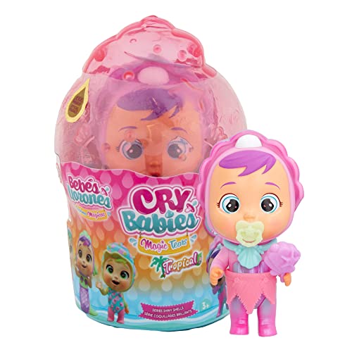 Cry Babies Magic TEARS Tropical Shiny Shells Coraline | Sammelpuppe, die schäumende Tränen weint, mit 8 Zubehörteilen – Spielzeug für Mädchen und Jungen +3 Jahre von Cry Babies