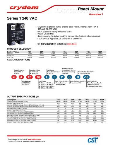 Crydom Halbleiterrelais 4D2410 1St. von Crydom