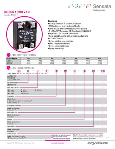 Crydom Halbleiterrelais A24110-10 1St. von Crydom