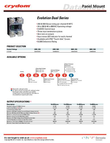 Crydom Halbleiterrelais CC2425W3V 1St. von Crydom