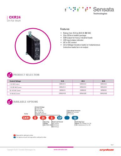 Crydom Halbleiterrelais CKRA2420E von Crydom