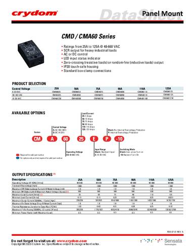 Crydom Halbleiterrelais CMA6090 von Crydom