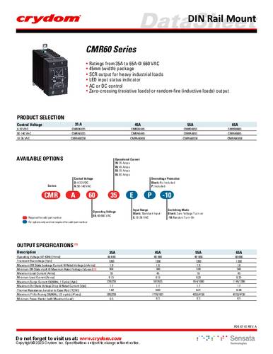 Crydom Halbleiterrelais CMRA6045 1St. von Crydom