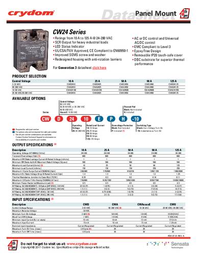 Crydom Halbleiterrelais CWA2450H 1St. von Crydom