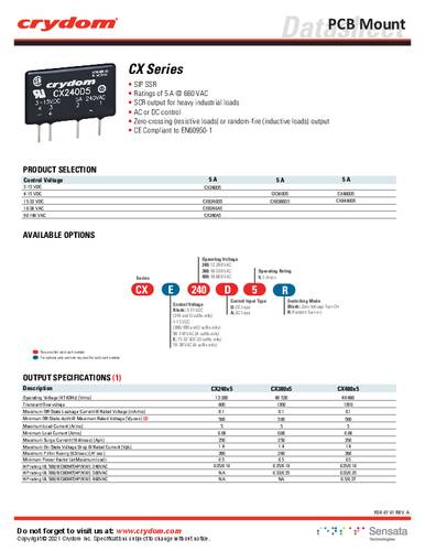 Crydom Halbleiterrelais CXE240A5 von Crydom