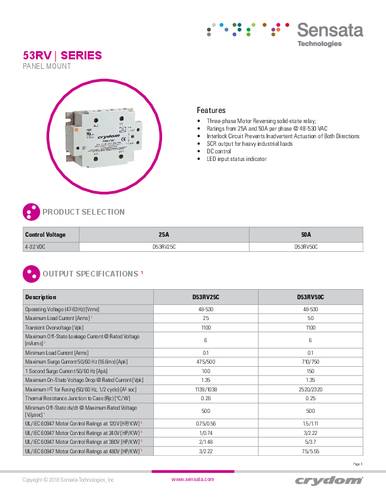 Crydom Halbleiterrelais D53RV25C 1St. von Crydom