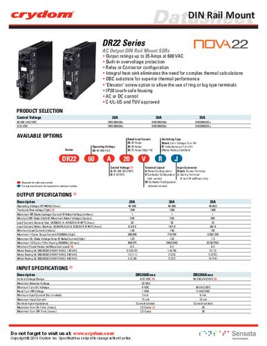 Crydom Halbleiterrelais DR2260A30U 1St. von Crydom