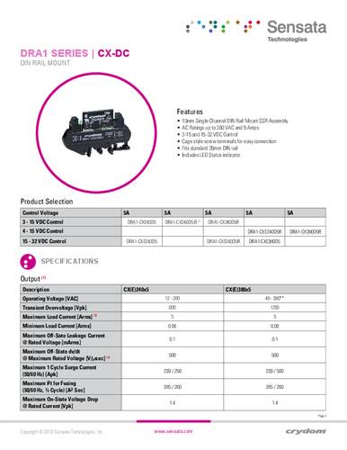 Crydom Halbleiterrelais DRA1-CX240A5 1St. von Crydom