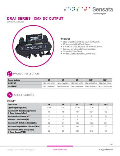 Crydom Halbleiterrelais DRA4-CMXE100D10 1St. von Crydom