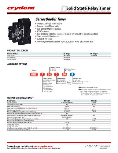 Crydom Halbleiterrelais DRTB24B06R 1St. von Crydom