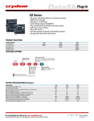 Crydom Halbleiterrelais ED24E5 von Crydom