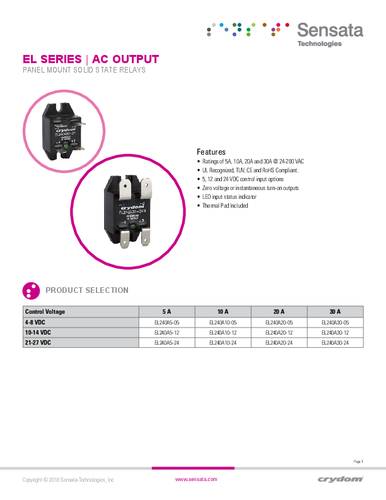 Crydom Halbleiterrelais EL240A5R-12 1St. von Crydom