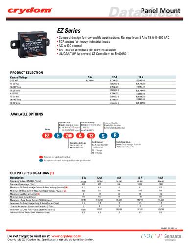 Crydom Halbleiterrelais EZ240D5R von Crydom