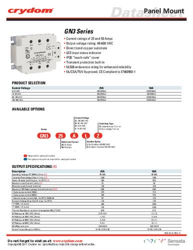 Crydom Halbleiterrelais GN325ALZ 1St. von Crydom