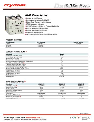 Crydom Halbleiterrelais GNR25ACZ 1St. von Crydom