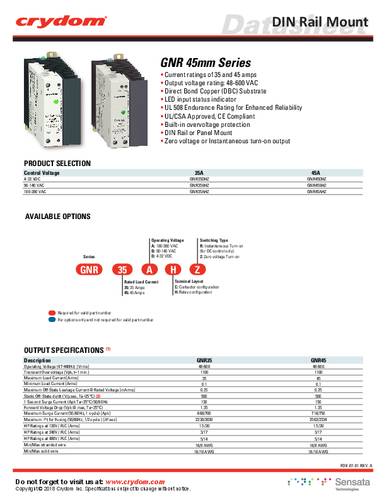 Crydom Halbleiterrelais GNR35ACZ 1St. von Crydom