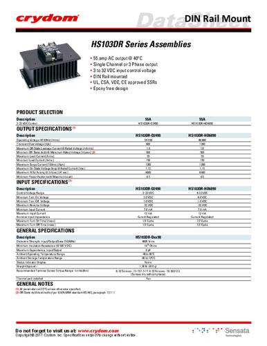 Crydom Halbleiterrelais HS103DR-HD6090 1St. von Crydom