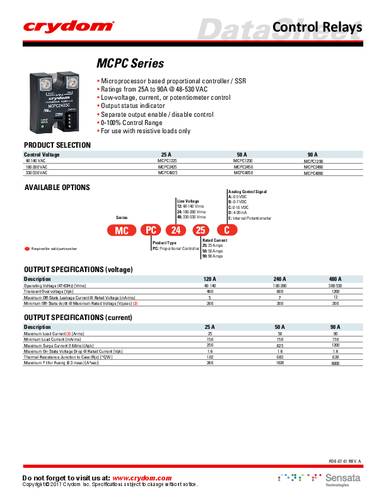 Crydom Halbleiterrelais MCPC1250C von Crydom