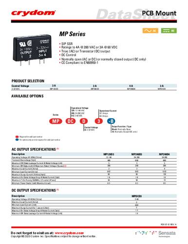 Crydom Halbleiterrelais MP120D4 von Crydom