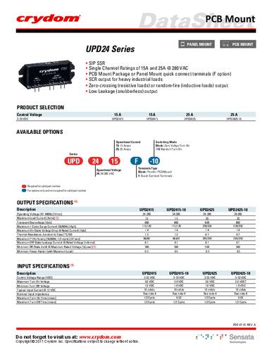 Crydom Halbleiterrelais UPD2425F-10 1St. von Crydom