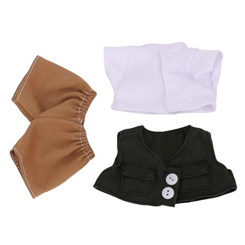 Cryfokt Puppenkleidung Set, Fashion Doll Outfit Exquisite Handwerkskunst Weste Shirt Hosen für Spielkollektion Cryfokt Puppenkleidung Set, Fashion Doll Outfit Exquisite Handwerkskunst Weste Shirt Hosen für Spielkollektion von Cryfokt