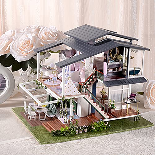 Mini-Puppenhaus, Dreistöckiges, Langlebiges Miniatur-Puppenhaus für die Ausstellungssammlung zu Hause Zum Verschenken von Cryfokt