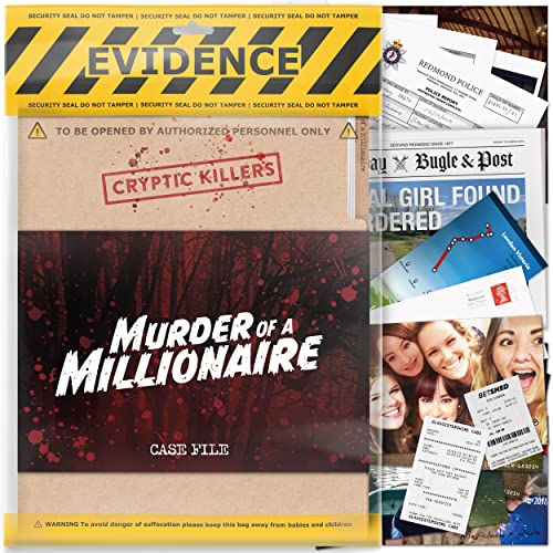 Cryptic Killers Unsolved Murder Mystery Game - Cold Case Files Investigation Detective Clues/Evidence - Solve The Crime - for Individuals, Date Nights & Party Groups - Murder of a Millionaire von Cryptic Killers