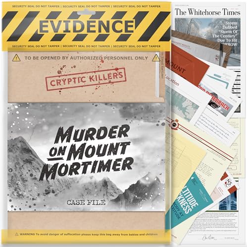 Cryptic Killers Unsolved Murder Mystery Game - Cold Case Files Investigation Detective Beweise & Kriminaldatei - Einzelpersonen, Date-Nächte & Partyspiele - Mord am Mount Mortimer von Cryptic Killers