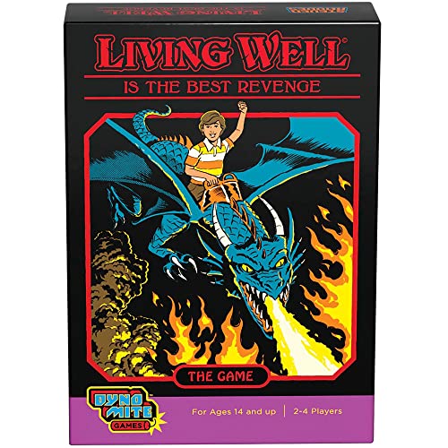 Cryptozoic - Living Well is The Best Revenge - Steven Rhodes Games Vol. 2 - Retro-Ilustrationen voll schwarzem Humor - Karten- & Würfelspiel - Ab 14 Jahren - 2-4 Spieler - Englisch von Cryptozoic Entertainment