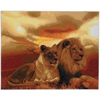 Craft Buddy CAK-A55 - Lions of the Savannah, 40x50cm Crystal Art Kit, Diamond Painting von Craft Buddy Ltd.