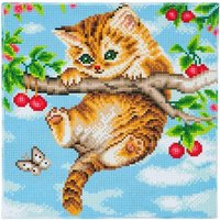 Craft Buddy CAK-A73 - Cherry Kitten, 30x30cm Crystal Art Kit, Diamond Painting von Craft Buddy Ltd.