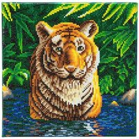 Craft Buddy CAK-A74 - Tiger Pool, 30x30cm Crystal Art Kit, Diamond Painting von Crystal Art