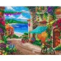 Craft Buddy CAK-TK6L - Crystal Art, Italian Café, Thomas Kinkade Kit, Bild, 40 x 50 cm cm von Crystal Art