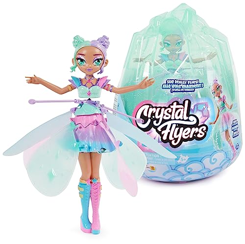 Hatchimals Crystal Flyers Kawaii Fliegende Fee - magisch Fliegende Feenpuppe mit Lichtern, mit den Händen ohne Berührung steuerbar, Spielzeug für Kinder ab 6 Jahren von Crystal Flyers