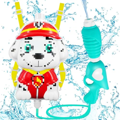 2200ml Wasserpistole mit Tankrucksack, Wasserpistole mit Großer Reichweite 6-10M, Wasserpistole Kinder, Wasserpistole Rucksack, Watergun, Strand Pool Outdoor Wasser Spielzeug von Crzyplea