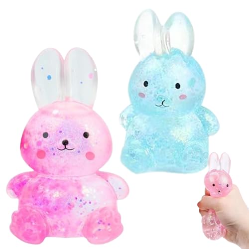 2pcs Zuckerball Glitzer Kaninchen Zuckerball Zappel Ultra -weiche und formbare Stressbälle für Erwachsene Kinder Stressspielzeug von Csafyrt