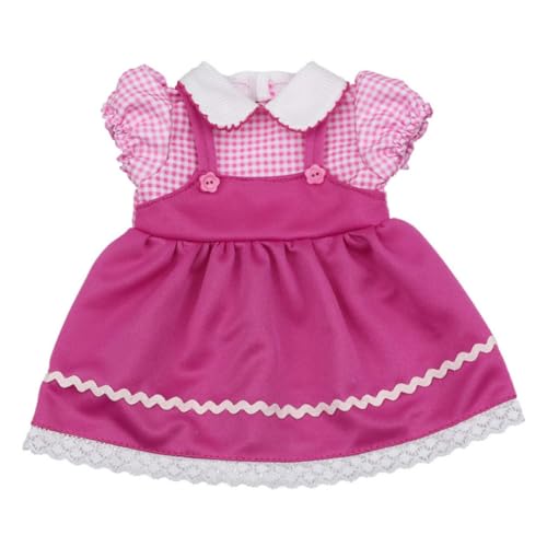 Csafyrt Babypuppen Kleidung Rose rotes Kleid mit Schultergurten passt zu 18 Zoll Mädchen Puppenbabypuppen Kleidung von Csafyrt