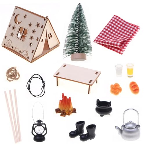 Csafyrt 1 Set Dollhouse Miniaturen beinhaltet Dollhouse Zelt Miniatur Weihnachtsbaum Mini -Lebensmittelspielzeugkampenfeuer Csafyrt 1 Set Dollhouse Miniaturen beinhaltet Dollhouse Zelt Miniatur Weihnachtsbaum Mini -Lebensmittelspielzeugkampenfeuer von Csafyrt