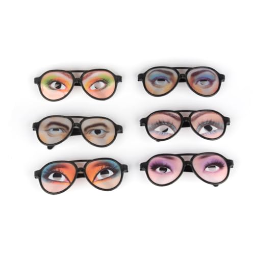 Csafyrt 2 PCs lustige Brille für Erwachsene Halloween Trick Spielzeug Männliche Weibliche Augen Brille Streich Brille Party Requisiten (zufällige Farbe) von Csafyrt