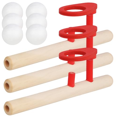 Csafyrt 3pcs Flying Ball Game Toys Blowing Pipe atming Ball Whistles Bälle Spielzeug Stressablagerung Bildungsspielzeug für Kleinkind Kinder Erwachsene von Csafyrt