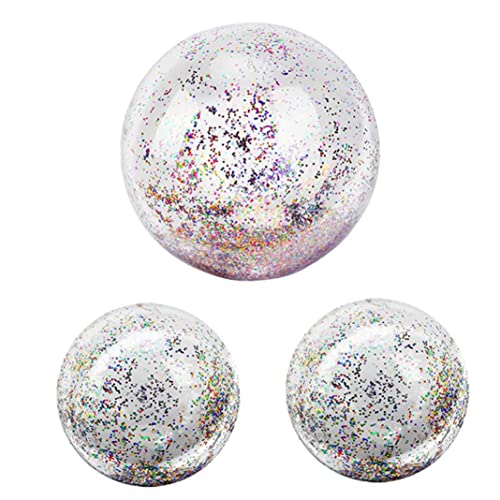 Csafyrt 3pcs Strandkugeln aufblasbarer PVC Glitter Pool Ball Schwimmbares Schwimmbällchen 16 Zoll 24 Zoll von Csafyrt