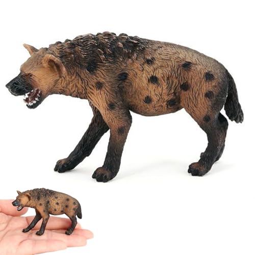 Csafyrt 4pcs Hyena Plush Realistische 3x2 -Zoll -Hyäne Spielzeug Bildung und dekorative Hyänen langlebige Plastiktier Figuren Geschenke von Csafyrt