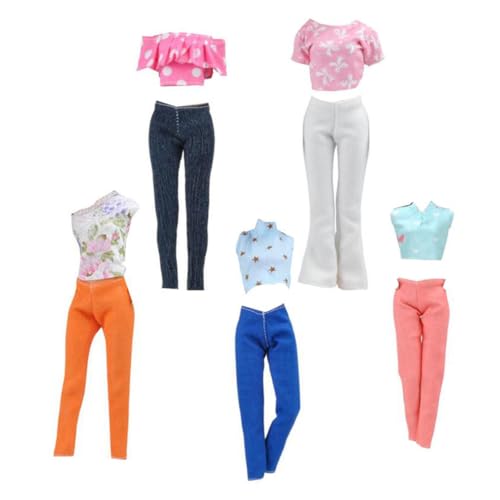 Csafyrt 5Set Doll Kleidung Set Casual Wear Kleidung Outfits Set Puppenkleidung Ersatz für 29 cm Kinderpuppen von Csafyrt