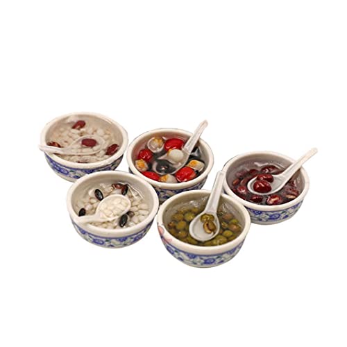 Csafyrt 5pcs Food Toys Miniatur Spielen Lebensmittel Spielzeug Mini Chinesische Nudeln Sirup Bowl Puppenhausmöbel Accessoires von Csafyrt