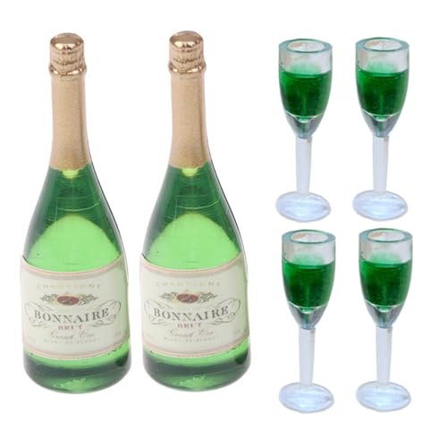 Csafyrt 6pcs/Set Mini Weingläser & Mini Weinflaschen PVC Realistische DIY Dollhouse Miniaturen für Dollhouse Kitchen -Szenendekorationen Csafyrt 6pcs/Set Mini Weingläser & Mini Weinflaschen PVC Realistische DIY Dollhouse Miniaturen für Dollhouse Kitchen -Szenendekorationen von Csafyrt