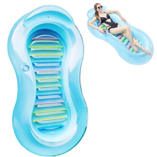 Csafyrt 71x39x14 Zoll Erwachsener Bräunungspool 8-förmige PVC aufblasbare Sonnenliege mit Getränkehalter tragbar für Erwachsene Kinderpools Strand Typ 8 von Csafyrt