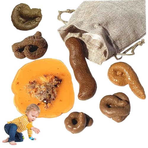Csafyrt 7pcs Poop, realistisches dehnbares Poop -Spielzeug mit Kordelbeutel, Erwachsenen Gags und praktischen Witzstreich für Halloween April Fools 'Day Streichpartyzubehör Csafyrt 7pcs Poop, realistisches dehnbares Poop -Spielzeug mit Kordelbeutel, Erwachsenen Gags und praktischen Witzstreich für Halloween April Fools 'Day Streichpartyzubehör von Csafyrt