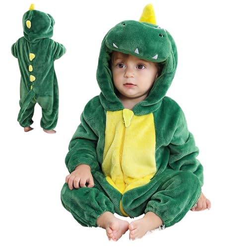 Csafyrt Baby Tierkostüm für 6-12 Monate Kinder Cartoon Kapuze Baby Kostüme Flanell Winter warmer Reißverschluss süß Unisex Säugling Kostüm S von Csafyrt